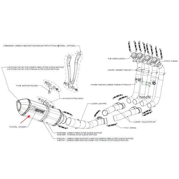 アクラポビッチ AKRAPOVIC リペアサイレンサー R-TYPE 10年-11年 BMW S1000RR チタン M-R01905T HD店