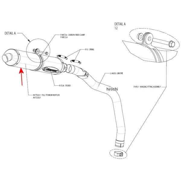 アクラポビッチ AKRAPOVIC リペアサイレンサー スリップオン用 03年-04年 CBR600RR チタン M-TTLR2/1 HD店