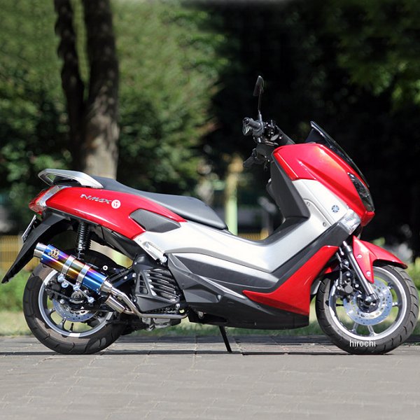 SP忠男 スリップオンマフラー パワーボックス フルS N-MAX155 チタンブルー NM1-PB-12 HD｜ヒロチー商事 ハーレー 店