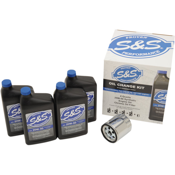 【USA在庫あり】 S&Sサイクル S&S Cycle 100%化学合成 オイル交換キット 99年-17年 Twin Cam/18年以降 ソフテイル 3601-0413 HD店