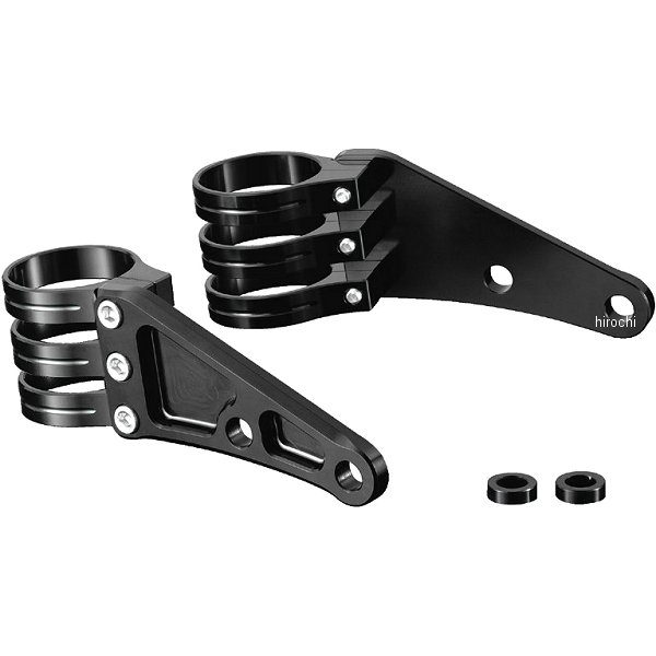【メーカー在庫あり】 ポッシュ POSH マシンドロングヘッドライトステー 3クランプタイプ φ43mm 黒 032048-36 HD店｜ヒロチー商事 ハーレー 店