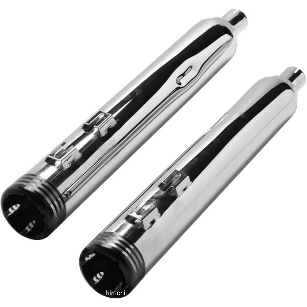モーターステージ スリップオンマフラー ブラスファットマン ラウンドエンド 12年以降 FLD、FXDL クローム/黒 20120005D HD店
