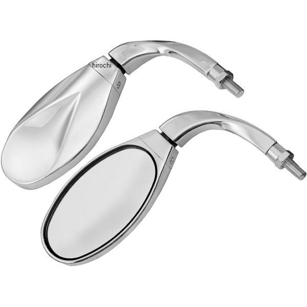 418689 ショークローム Show Chrome ショート ツイスト ミラー ホンダ、カワサキ、スズキ クローム 左右ペア 28-101 HD店