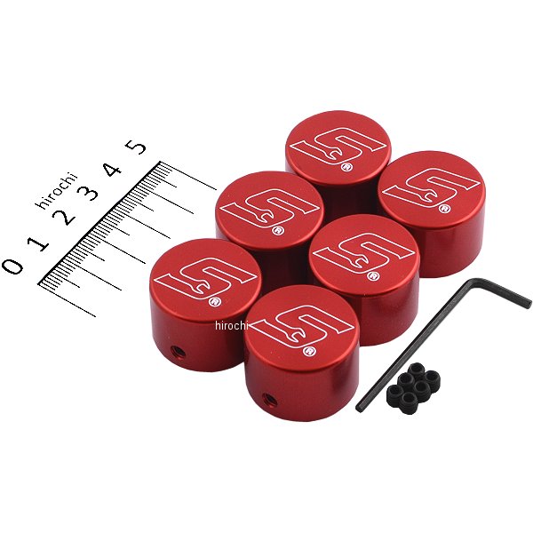 スナップオン Snap-on ストレージ アクセサリー アルマイトキャスターボルトカバー レッド 6個入 KACAP6RD HD店