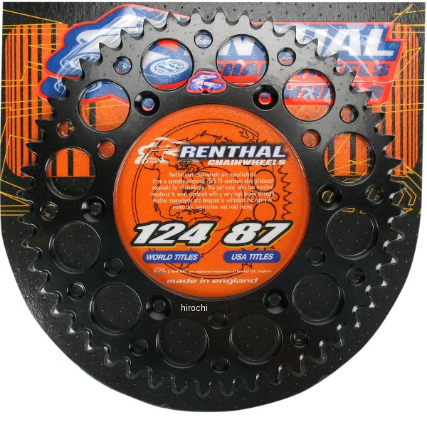 【USA在庫あり】 レンサル RENTHAL リア スプロケット 52T/520 90年以降 KTM、ハスクバーナ アルミ 黒 ren224U-520-52GPBK HD店｜ヒロチー商事 ハーレー 店