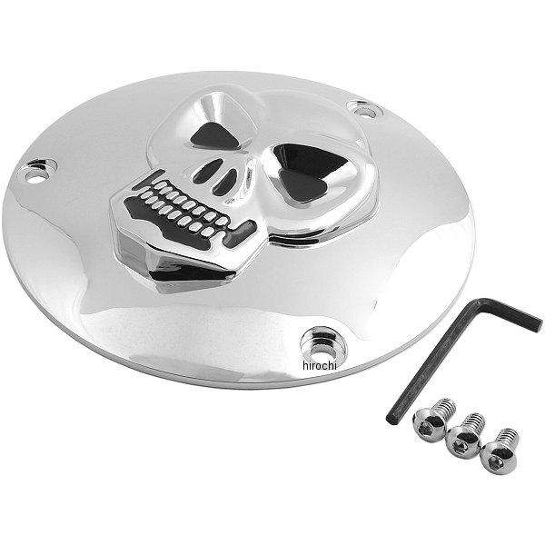 【USA在庫あり】 DRAG ダービ カバー 70年-98年 Big Twin スカル クローム 1902-0062 HD店｜ヒロチー商事 ハーレー 店