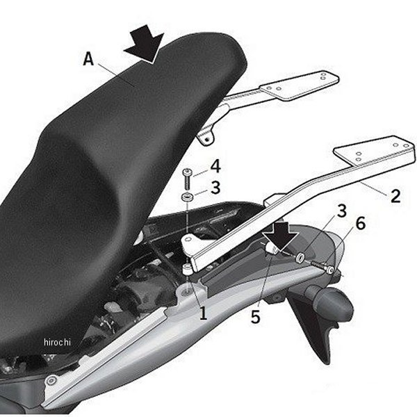 シャッド SHAD トップマスターフィッティングキット 07年-10年 CB600F H0HR67ST HD店