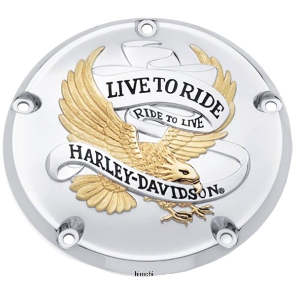 ハーレー純正 ダービーカバー Live to Ride ゴールド 99年以降 Twin Cam 25340-99A HD店