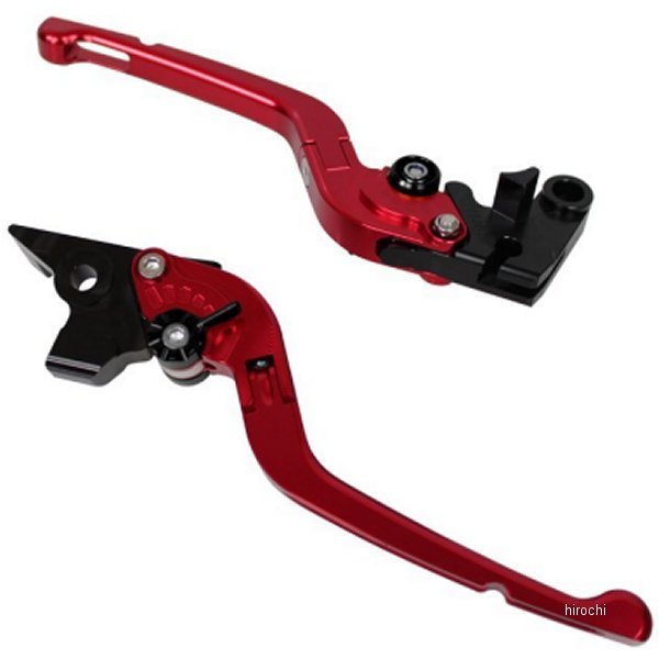 【メーカー在庫あり】 ユーカナヤ U-KANAYA ビレットレバーセット 可倒式Rタイプ 10年以降 TMAX530、TMAX、マグザム 赤 YA009-046-0705 HD店