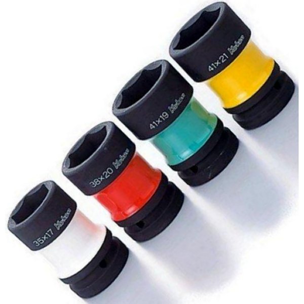 コーケン Ko-ken 1インチsq カラー塗装コンビソケットセット 4ヶ組 PW8P-4-KK HD店