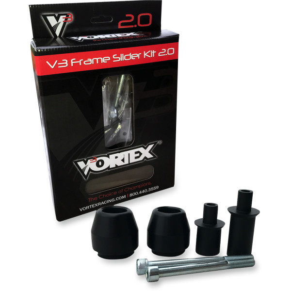 【USA在庫あり】 ボルテックス Vortex フレーム スライダーキット V3 07年-08年 GSX-R1000 黒 0505-1618 HD店