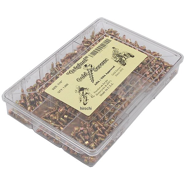 【USA在庫あり】 ゴールドスクリュー Gold Screws アイススクリュー 7/16インチ ゴールド (1000個入り) 1250-0054 HD店｜ヒロチー商事 ハーレー 店