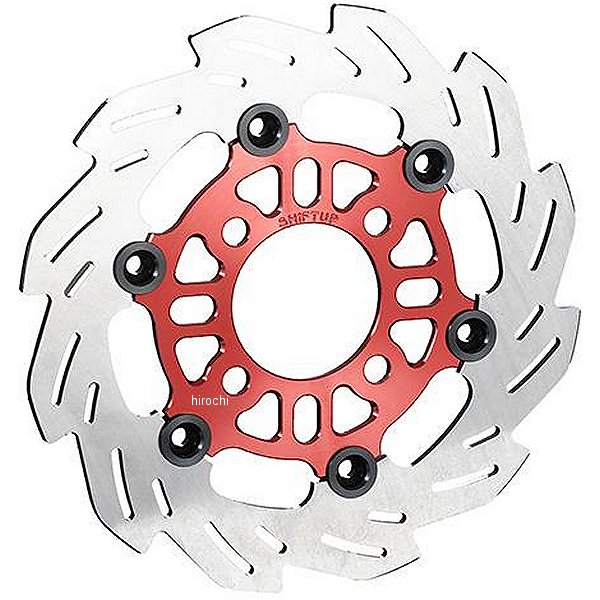 【メーカー在庫あり】 シフトアップ ウェーブディスクローター 220mm グロム 赤/黒 260056-02 HD店|ヒロチー商事 ハーレー 店