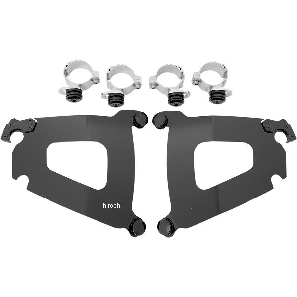 【USA在庫あり】 メンフィスシェード Memphis Shades ブレットフェアリング用取付金具 ロック付き B 04年-09年 VTX1300C 黒 2321-0297 HD店｜ヒロチー商事 ハーレー 店