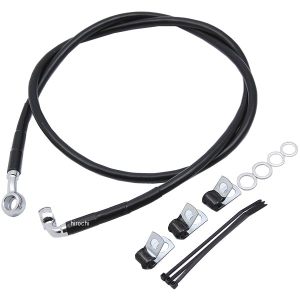 【USA在庫あり】 DRAG フロント ブレーキライン 黒ステンレス 00年-07年 FLST +2インチ(46.25インチ) 1741-2539 HD店
