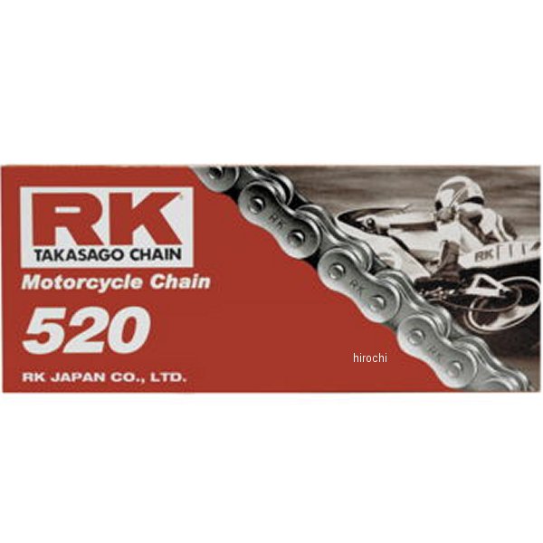 【USA在庫あり】 アールケー RK チェーン 520 RK-M ノンシール スタンダード ナチュラル 96L rkc520-96 HD店