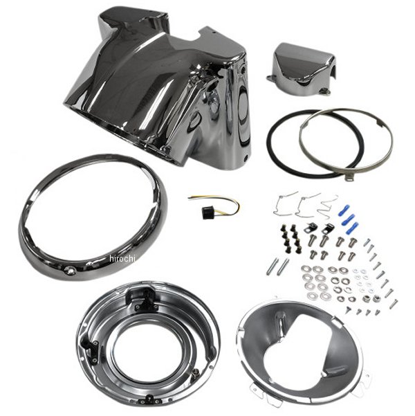 【USA在庫あり】 DRAG ヘッドライト用ナセルキット 7インチ ソフテイル クローム 2001-1481 HD店