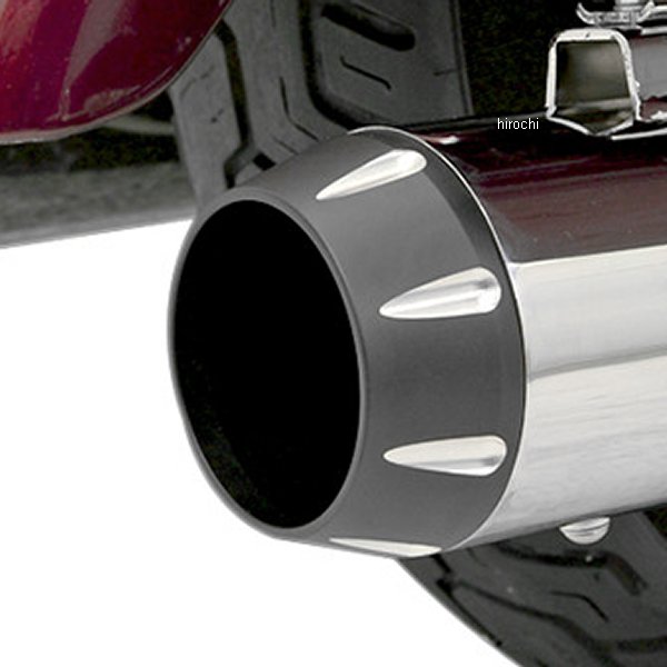 【USA在庫あり】 バッサニ Bassani エンドキャップ 4インチ 黒テーパー/コントラストフルート (1個売り) 1861-0751 HD店