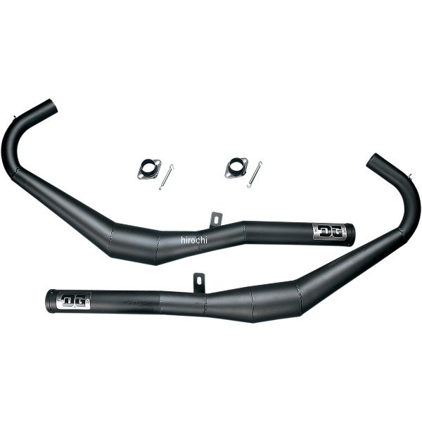 【USA在庫あり】 DGパフォーマンス DG Performance フルエキゾースト ストレートカット 73年-75年 RD350 黒 D14-4315 HD店