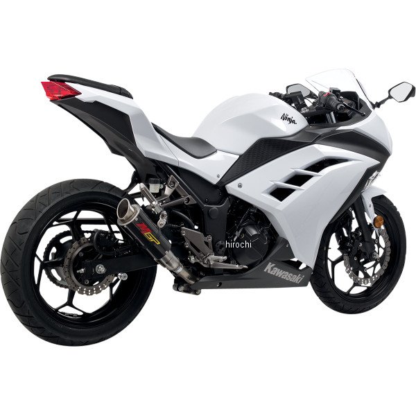 【USA在庫あり】 ホットボディーズ HOT BODIES スリップオンマフラー MGP ロールドチップ 13年-17年 ニンジャ300R カーボン/ステン 1811-2538 HD店