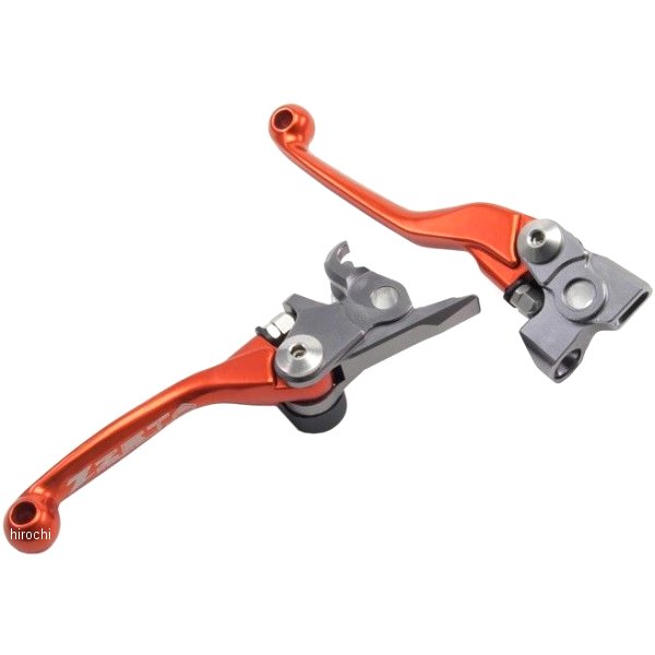【メーカー在庫あり】 ジータ ZETA ピボットレバーセット FP 14年以降 KTM、ハスクバーナ 3フィンガー オレンジ ZE44-4127 HD店