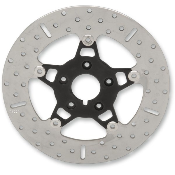 【USA在庫あり】 EBC イービーシー ローター 11.5インチ フロント ワイド 黒/クローム 5ボタン フローティング 1710-2242 HD店|ヒロチー商事 ハーレー 店