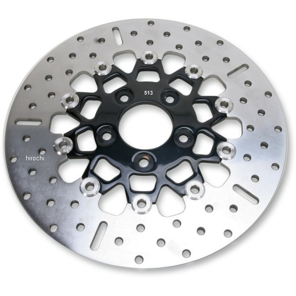 【USA在庫あり】 EBC イービーシー ローター 11.5インチ リア ワイド 黒/クローム 10ボタン フローティング 1710-2253 HD店