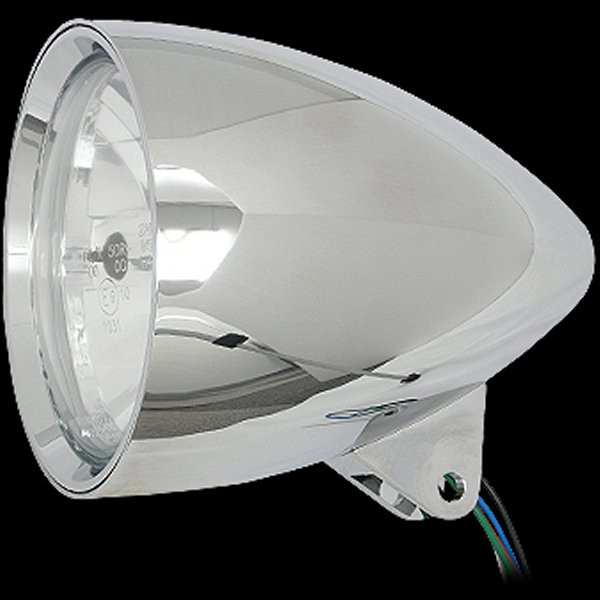 【メーカー在庫あり】 ネオファクトリー 4-1/2インチ バレットヘッドライト クローム 010780 HD店