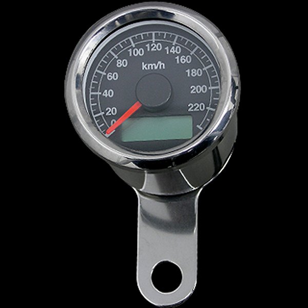 【メーカー在庫あり】 ネオファクトリー 48mm アジャスタブルスピードメーター ステンレス 黒盤 橙光 010851 HD店