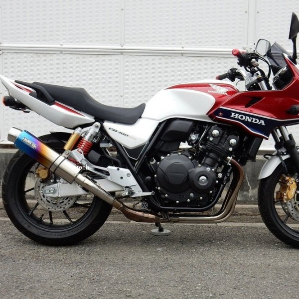 ダブルアールズ WR'S スリップオンマフラー JMCA ラウンド 16年以降 CB400SF、CB400SB チタン焼色 BK1455JM HD店