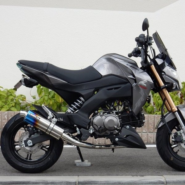 ダブルアールズ WR'S フルエキゾースト JMCA オーバル ショート Z125PRO ステンレス/チタン焼色 LS4110JM HD店