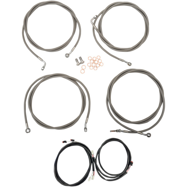 【USA在庫あり】 LAチョッパーズ LA Choppers ケーブルポン付キット ステン 17年以降 FLH ABS 8インチ用 0662-0555 HD店