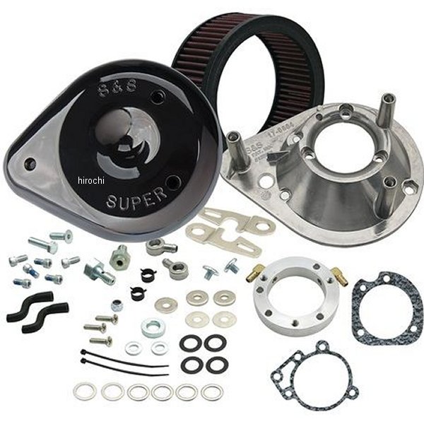 S&Sサイクル S&S Cycle ティアドロップエアクリーナーキット 08年-17年 TWIN CAM 黒 170-0312B HD店|ヒロチー商事 ハーレー 店