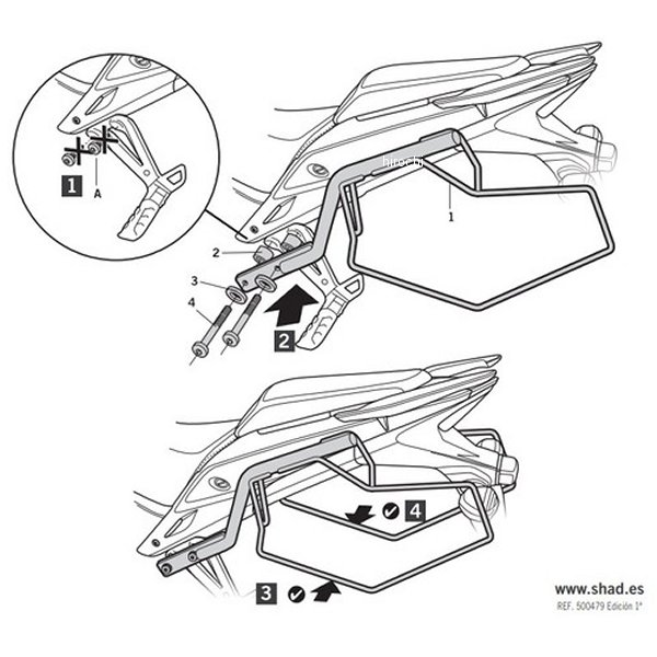 シャッド SHAD サドルバックサポートキット 14年　CB500F H0CF54SE HD店