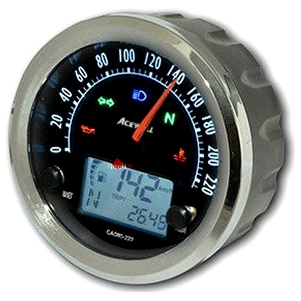 エースウェル ACEWELL 多機能デジタルメーター 黒 CA080-162B HD店｜ヒロチー商事 ハーレー 店