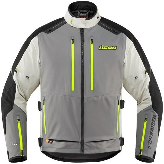 アイコン Icon 春夏モデル ジャケット Raiden グレー Hiviz Xlサイズ 5005 Hd店 Franticframers Com