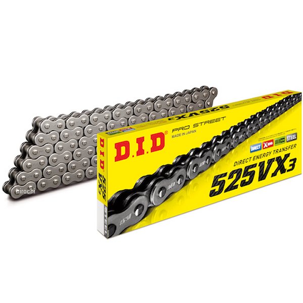 DID 大同工業 チェーン 525VX3 VXシリーズ Xリング スチール 112L カシメ 4525516392211 HD店