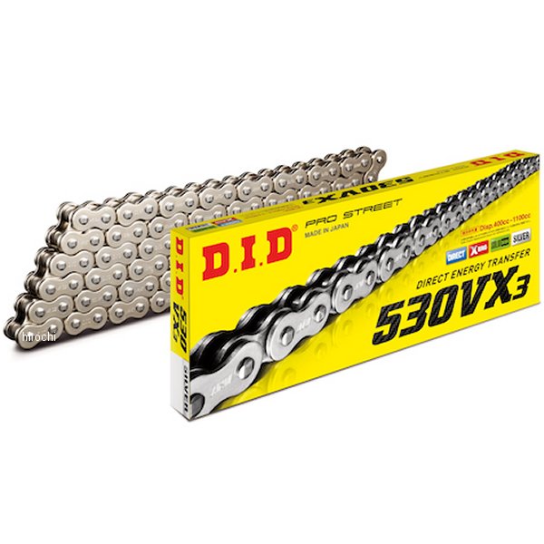 DID 大同工業 チェーン 530VX3 VXシリーズ Xリング シルバー 94L クリップ 4525516462129 HD店|ヒロチー商事 ハーレー 店