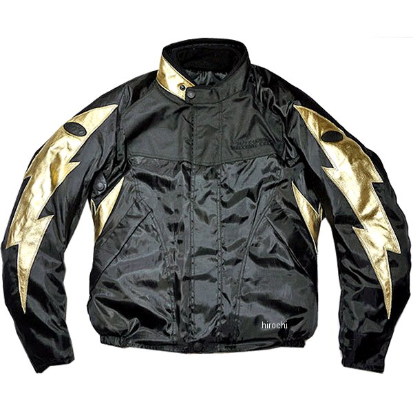 TFW1901 24/7 Custom Leathers ライトニングウィンタージャケット 黒/ゴールド Lサイズ TFW1901-BK-GD-L HD店｜ヒロチー商事 ハーレー 店