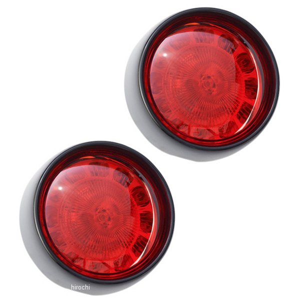 【USA在庫あり】 カスタムダイナミクス LEDウインカーインサート シングル球 リア 赤/黒 2020-1691 HD店
