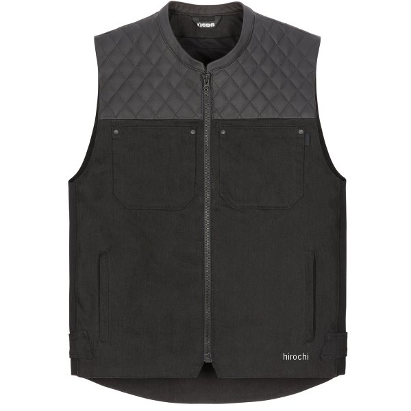 アイコン ICON デニム ベスト CHAMONIX DENIM 黒 XLサイズ 2830-0555 HD店｜ヒロチー商事 ハーレー 店