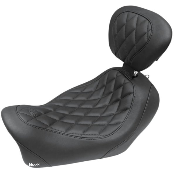 【USA在庫あり】 79799 マスタング Mustang シート ソロ ワイド Tripper FXDF 黒 ダイヤモンド/バックレスト付き 0802-1263 HD店