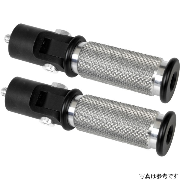 サンダーバイク パッセンジャー フットペグ 汎用 マウンティングブラケット付き 黒 THU-33-99-210 HD店