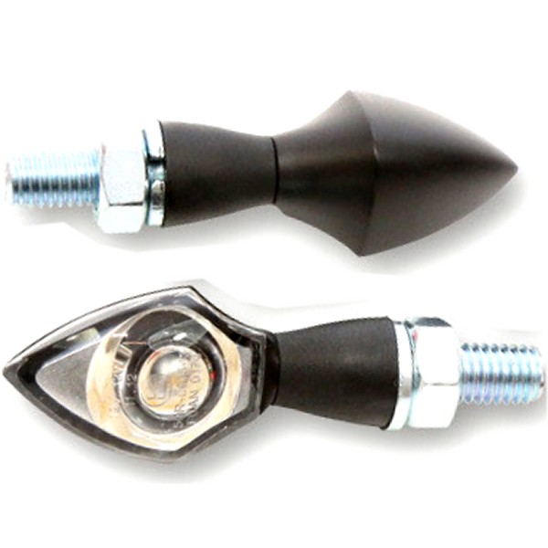 サンダーバイク LED ウインカー Panhead M8 クリアレンズ 黒 左右ペア THU-41-99-830 HD店