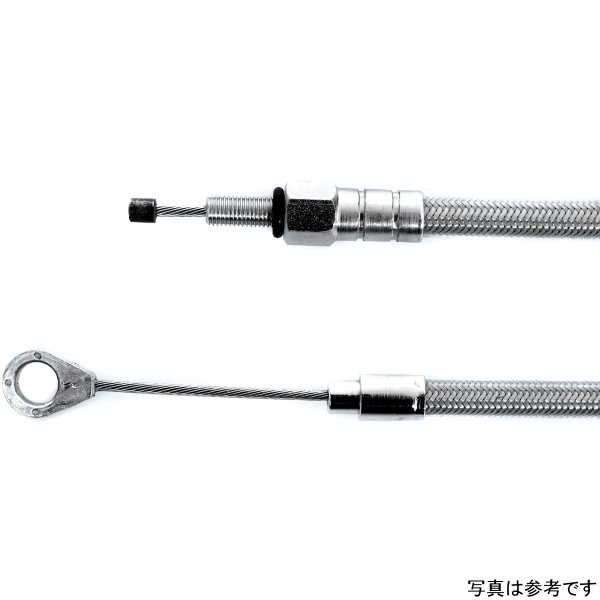 サンダーバイク クラッチ ケーブル 155cm ハーレー BigTwin 5速 ステンレスメッシュ クリアコート THU-52-70-020 HD店
