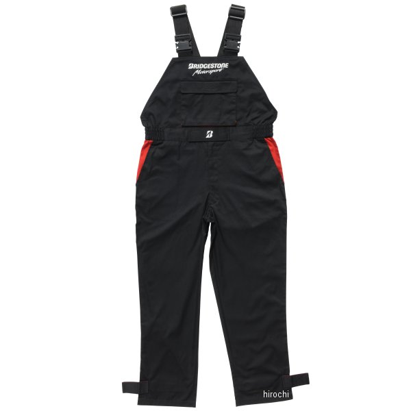 【メーカー在庫あり】 ブリヂストン BRIDGESTONE サロペット ブリヂストン モータースポーツ 黒 Mサイズ 5160 9590 HD店|ヒロチー商事 ハーレー 店
