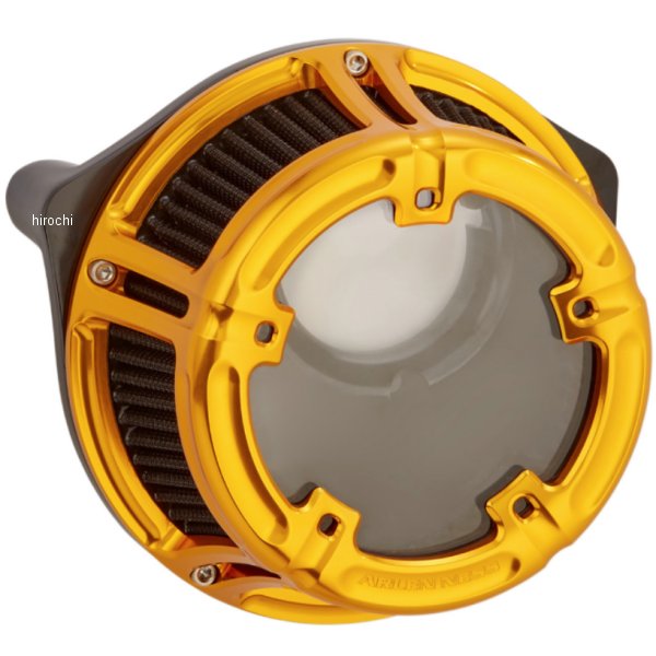 【USA在庫あり】 アレンネス Arlen Ness エアクリーナー メソッドクリア 17年以降 FLH ゴールド 1010-2534 HD店