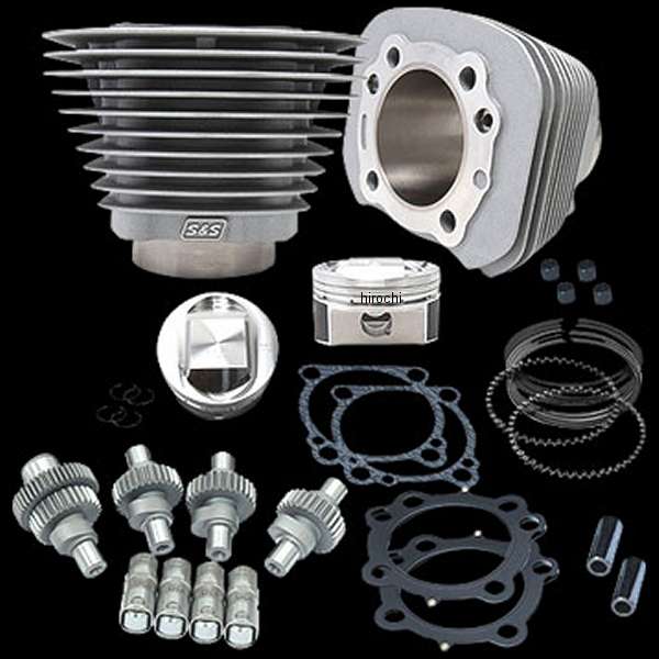 【メーカー在庫あり】 S&S Hooliganキット 00年以降 XL1200→1250CC シルバー 910-0702 HD店