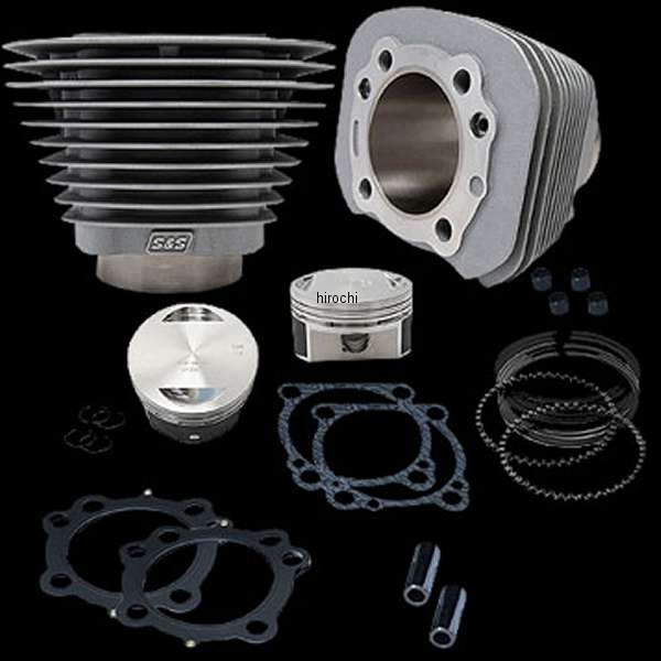 【メーカー在庫あり】 S&S シリンダー&ピストンキット 1250cc ローコンプ シルバー 910-0689 HD店