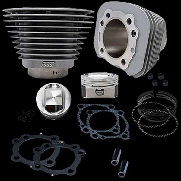 【メーカー在庫あり】 S&S シリンダー&ピストンキット 1250cc ハイコンプ シルバー 910-0690 HD店|ヒロチー商事 ハーレー 店
